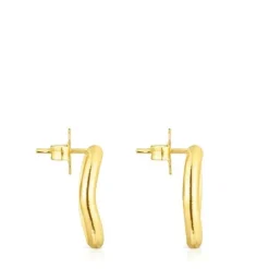 Pendientes círculo con baño de oro 18 kt sobre plata Hav^TOUS Outlet