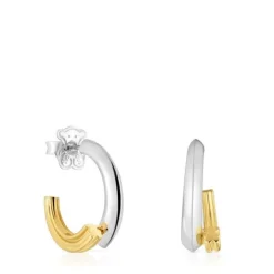 Pendientes de aro bicolor con motivo oso 1950^TOUS