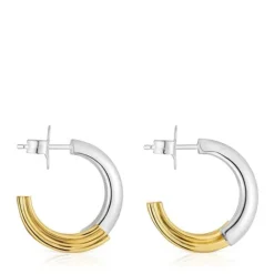 Pendientes de aro bicolor con motivo oso 1950^TOUS