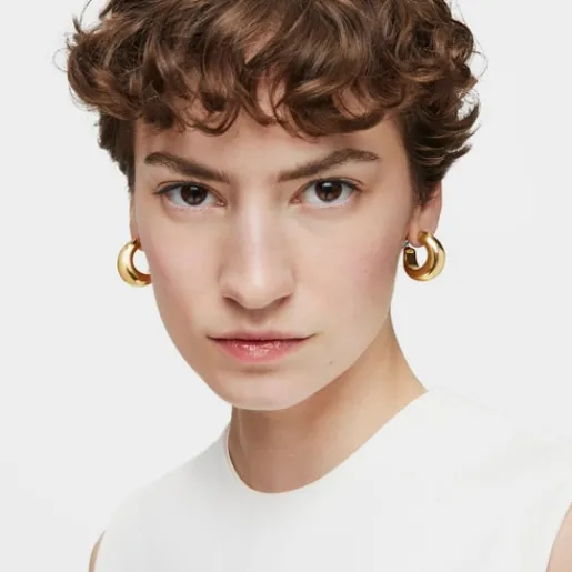 Pendientes de aro con baño de oro de 18 kt sobre plata Galia Basics^TOUS New