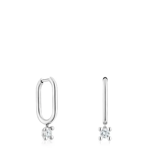 Pendientes de aro de platino con diamantes creados en laboratorio 0,36 ct Shine LGD^TOUS Sale