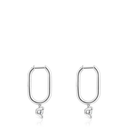 Pendientes de aro de platino con diamantes creados en laboratorio 0,36 ct Shine LGD^TOUS Sale