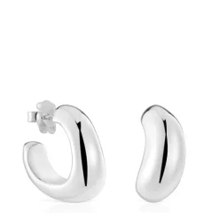 Pendientes de aro de plata Galia Basics^TOUS
