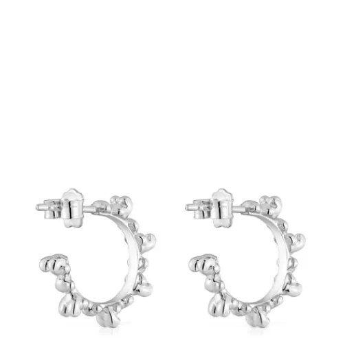 Pendientes de aro de plata 12 mm Bold Bear^TOUS Online