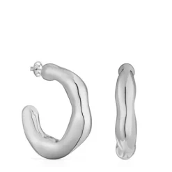 Pendientes de aro grandes de plata Tabit^TOUS Clearance