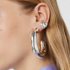 Pendientes de aro grandes de plata Tabit^TOUS Clearance