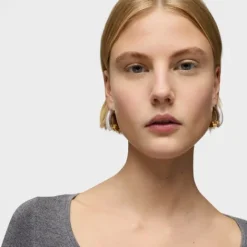Pendientes de aro largo bicolor con motivo oso 1950^TOUS Discount
