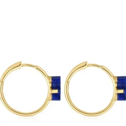 Pendientes de aro oso de oro y lapislázuli 1950^TOUS Clearance