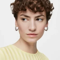 Pendientes de aro oval de plata Galia Basics^TOUS Discount