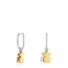Pendientes de aro pequeños motivo oso bicolor Sweet Dolls^TOUS Hot