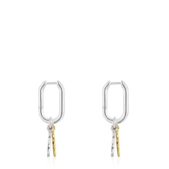 Pendientes de aro pequeños motivo oso bicolor Sweet Dolls^TOUS Hot
