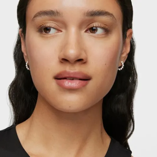 Pendientes de aro pequeños de plata Gloss^TOUS New