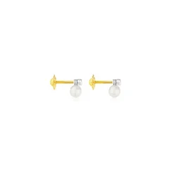 Pendientes de blanco, diamantes y perlas cultivadas Basics^TOUS Hot