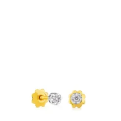 Pendientes de oro blanco y diamantes 0,08ct Diamonds^TOUS Discount