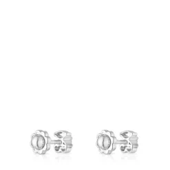Pendientes de oro blanco con diamantes Silueta^TOUS Clearance