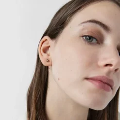 Pendientes de oro blanco con diamantes Silueta^TOUS Clearance