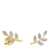 Pendientes de oro con diamantes motivo hoja Gem Power^TOUS Hot