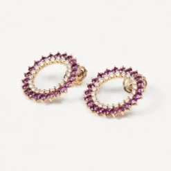 Pendientes de con diamantes y amatistas ATELIER^TOUS