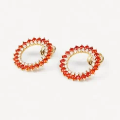 Pendientes de con diamantes y ópalos de fuego ATELIER^TOUS Hot