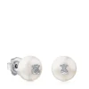 Pendientes de oro con diamantes y perlas cultivadas Puppies^TOUS Clearance