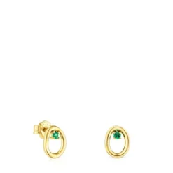 Pendientes de oro con gema tsavorita Hav^TOUS Discount