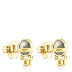 Pendientes de oro con labradorita y gemas Virtual Garden^TOUS