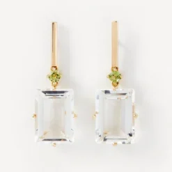 Pendientes de oro con peridoto y cristal de roca ATELIER^TOUS Discount
