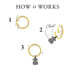 Pendientes de oro Hold^TOUS Outlet