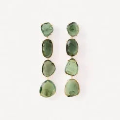 Pendientes de oro y turmalinas verdes ATELIER UNIQUE PIECES^TOUS New