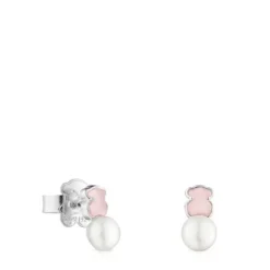 Pendientes de con cuarcita y perla Mini Color^TOUS Outlet