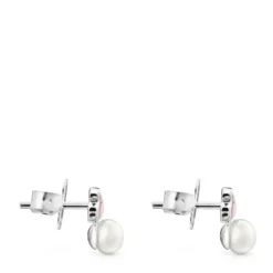 Pendientes de con cuarcita y perla Mini Color^TOUS Outlet