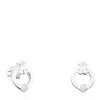 Pendientes de plata con perla motivo oso Super Power^TOUS Hot