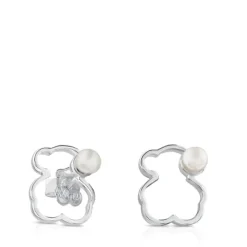 Pendientes de plata con perla cultivada 1,4cm Silueta^TOUS Sale