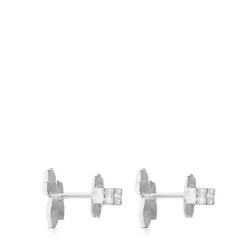 Pendientes de plata motivo oso 1cm. Hill^TOUS