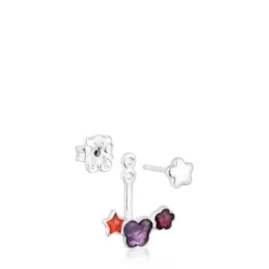 Pendientes de plata y gemas Bold Motif^TOUS Discount