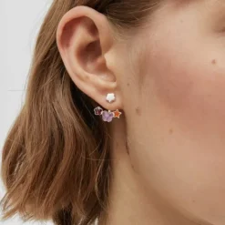 Pendientes de plata y gemas Bold Motif^TOUS Discount