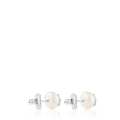 Pendientes de plata y perlas Bear^TOUS Online