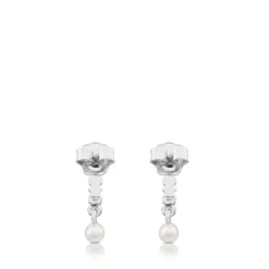 Pendientes de plata y perlas Straight^TOUS Best
