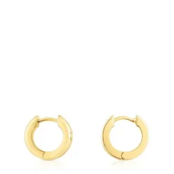 Pendientes doble aro con baño de oro 18 kt sobre plata Fellow^TOUS Sale