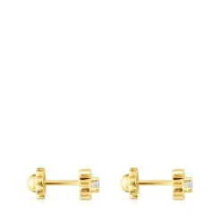 Pendientes en amarillo y diamante Bear^TOUS Hot