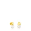 Pendientes en oro amarillo de 18kt y perlas cultivadas Puppies^TOUS Online