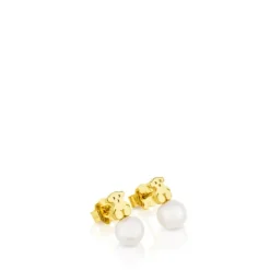Pendientes en oro amarillo de 18kt y perlas cultivadas Puppies^TOUS Online
