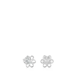Pendientes flor de plata y perlas cultivadas Maggie^TOUS