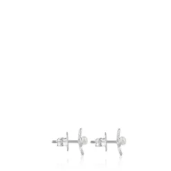 Pendientes flor de plata y perlas cultivadas Maggie^TOUS