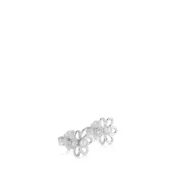 Pendientes flor de plata y perlas cultivadas Maggie^TOUS