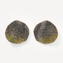 Pendientes grandes ATELIER Nenufar de oro y diamantes amarillos^TOUS Sale