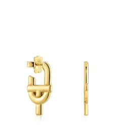 Pendientes grandes con baño de oro 18 kt sobre plata MANIFESTO^TOUS Online