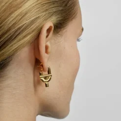 Pendientes grandes con baño de oro 18 kt sobre plata MANIFESTO^TOUS Online