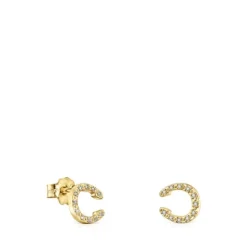 Pendientes herradura de y diamantes Good Vibes^TOUS Clearance