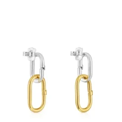 Pendientes largos bicolor Hold Oval^TOUS Best